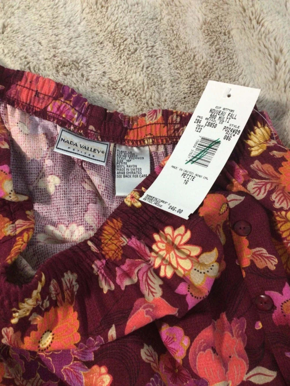 Nada Valley maxi skirt, floral print, NWT